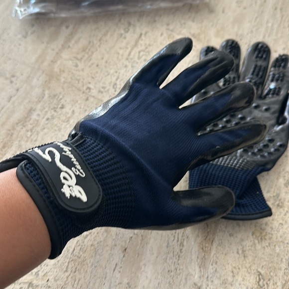 PET GROOMING GLOVES Dogs, cats, short/long fur or other pets ONE SIZE FITS MOST - Picture 8 of 11